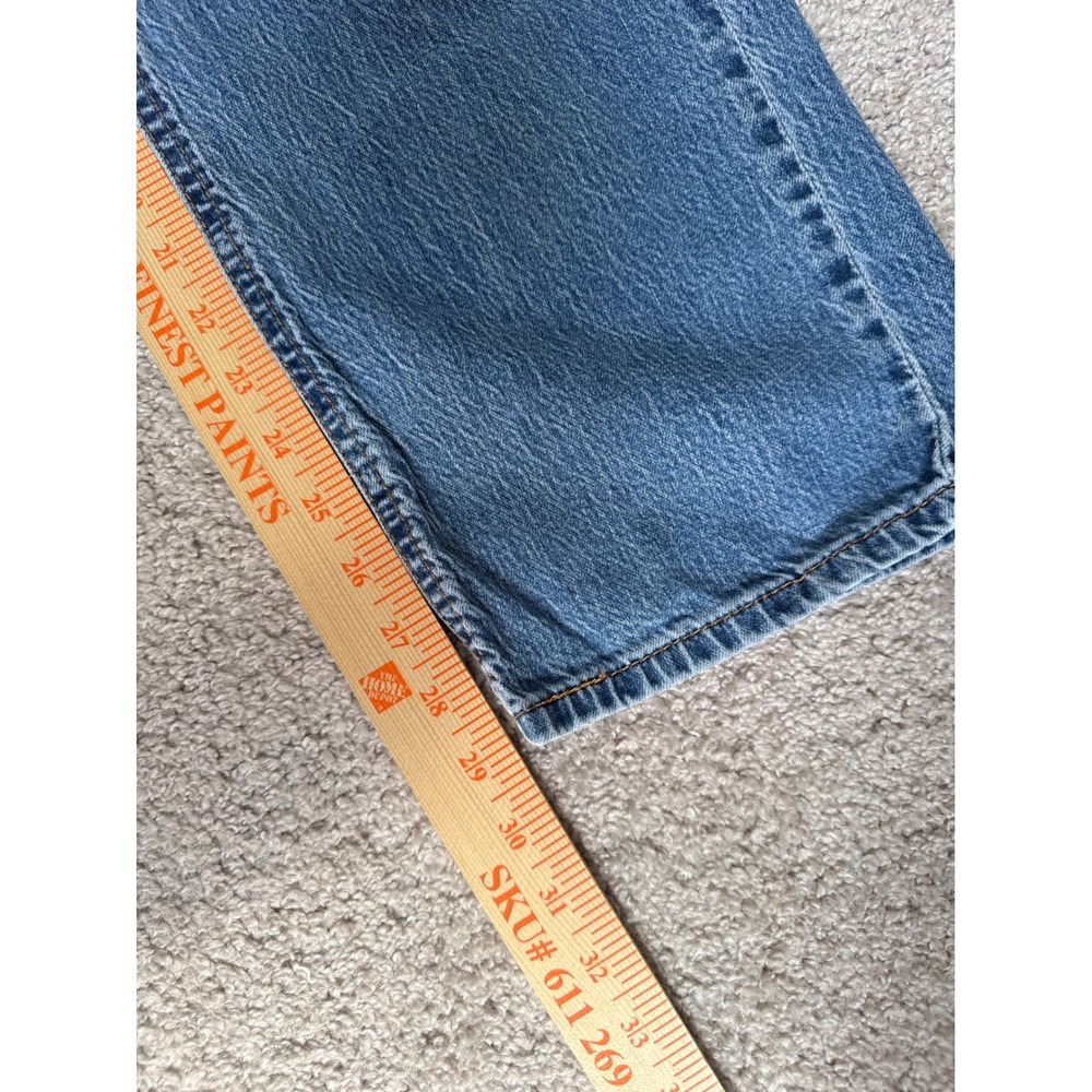 Levis 505 Regular Fit Jeans Mens 33x29 Medium Wash Blue Straight Leg Denim - Picture 6 of 6